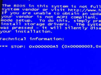 电脑蓝屏0X000000A5问题详解