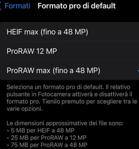 苹果 iOS 17 拍照引入“HEIF Max”选项，4800 万像素单张照片平均 5MB