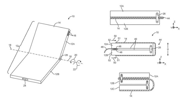 苹果获得一项“柔性显示设备”专利