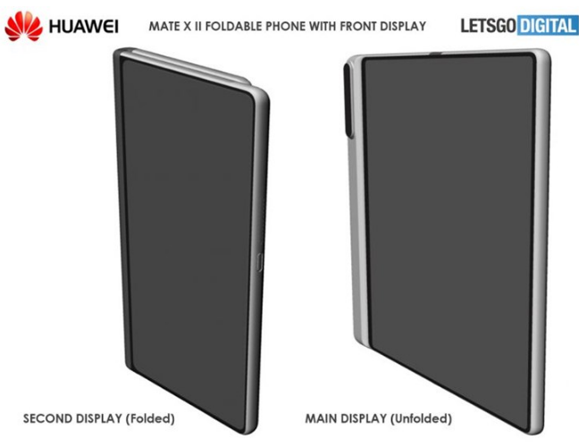 华为Mate X 2折叠屏手机外观设计专利被曝光：采用了内折叠屏设计