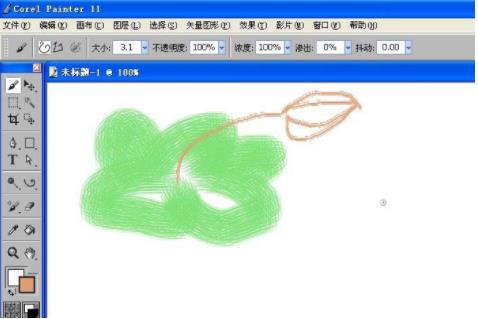 painter用水墨画笔绘制图形教程(3)