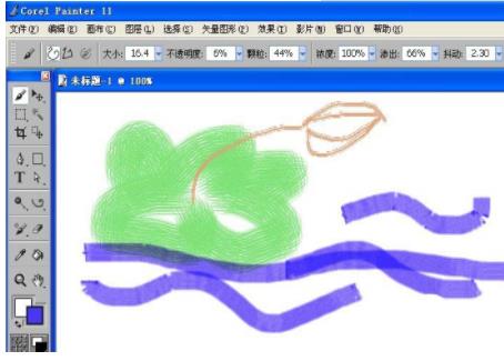 painter用水墨画笔绘制图形教程(5)