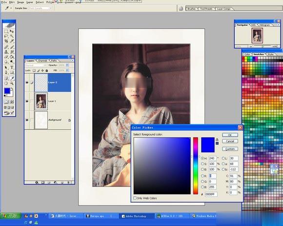 PhotoShop如何将美女图片打造出破烂的烧纸效果(1)