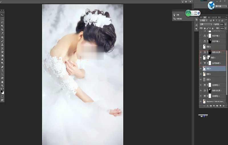 photoshop给婚纱照片制作出梦幻效果教程(6)