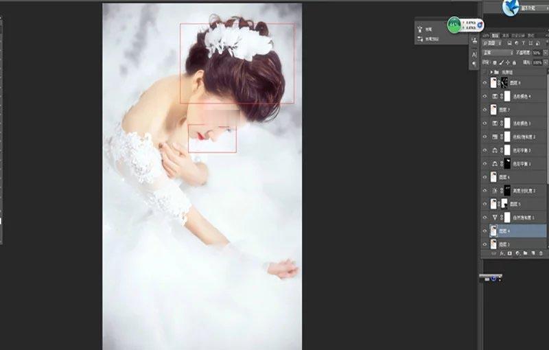 photoshop给婚纱照片制作出梦幻效果教程(7)