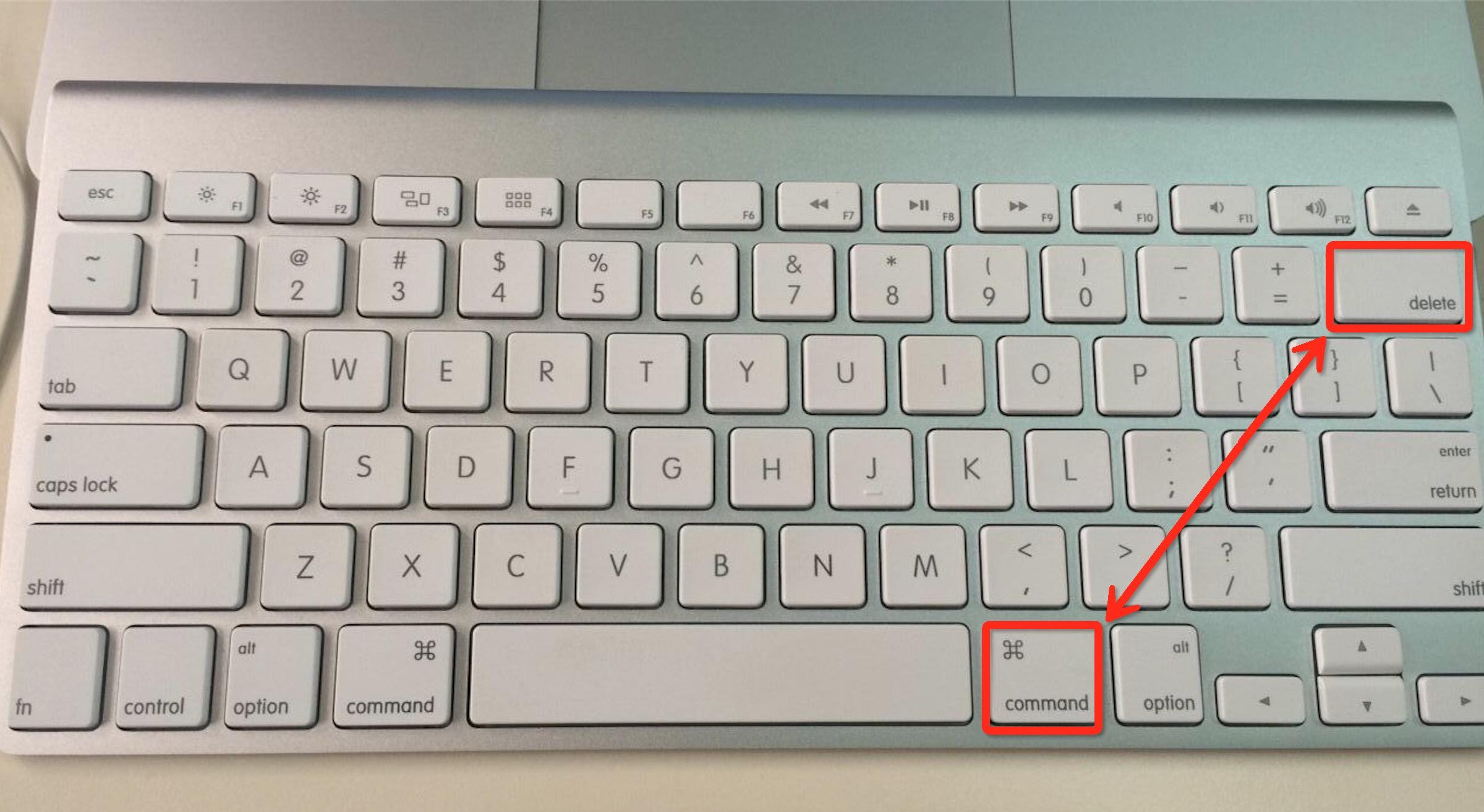 苹果电脑delete键在哪