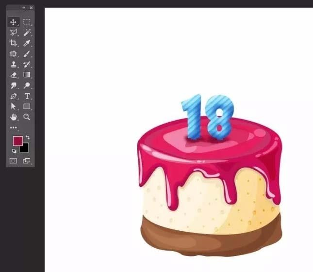 ps怎么画一个生日蛋糕(6)