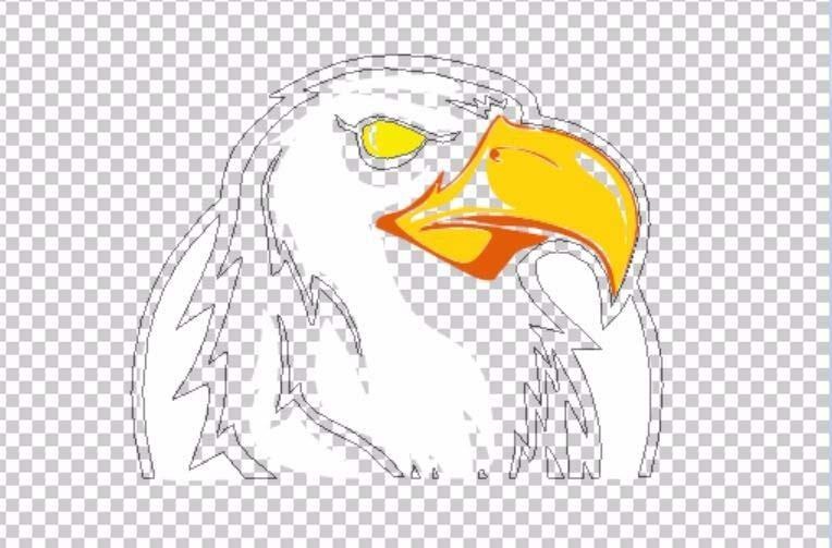 ps中怎么绘制一个老鹰头像图标(9)