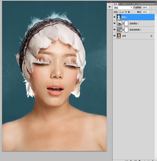 photoshop怎么利用双曲线为室内人像图片精修磨皮(4)
