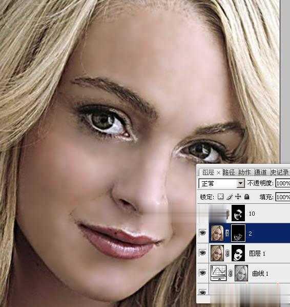 photoshop利用高斯模糊滤镜将满脸雀斑人物光滑磨皮教程(16)