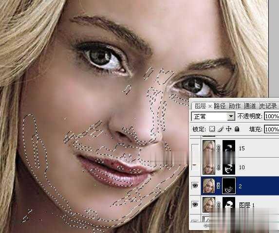 photoshop利用高斯模糊滤镜将满脸雀斑人物光滑磨皮教程(15)