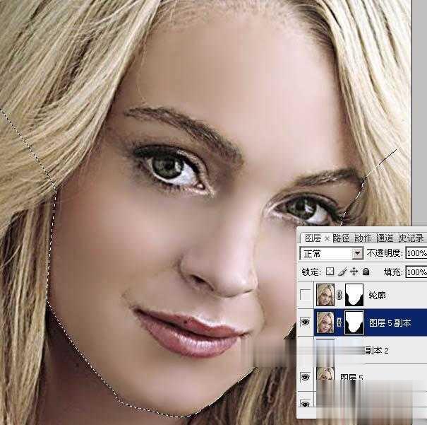 photoshop利用高斯模糊滤镜将满脸雀斑人物光滑磨皮教程(25)