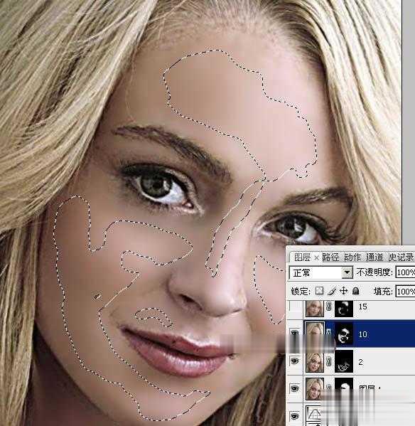 photoshop利用高斯模糊滤镜将满脸雀斑人物光滑磨皮教程(19)
