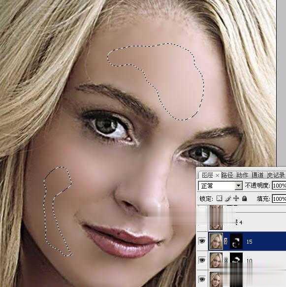 photoshop利用高斯模糊滤镜将满脸雀斑人物光滑磨皮教程(22)