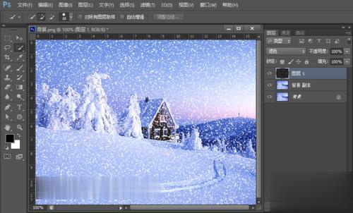 ps制作唯美漂亮的下雪场景gif动态图 ps制作下雪动画效果图