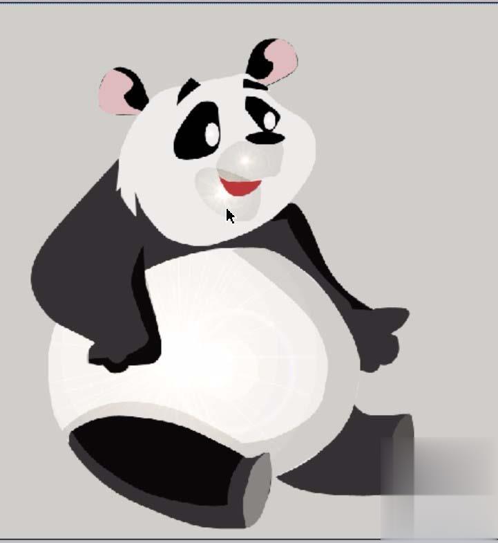 ps怎么手绘卡通熊猫(7)