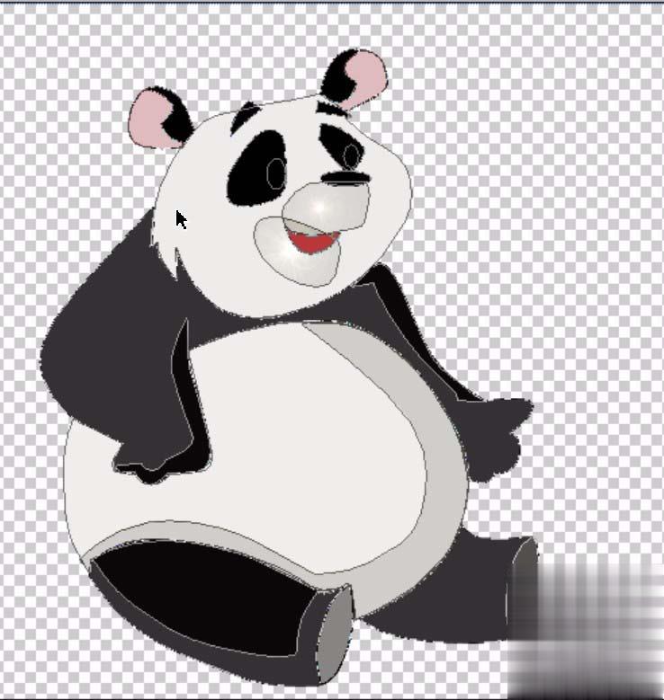 ps怎么手绘卡通熊猫(6)