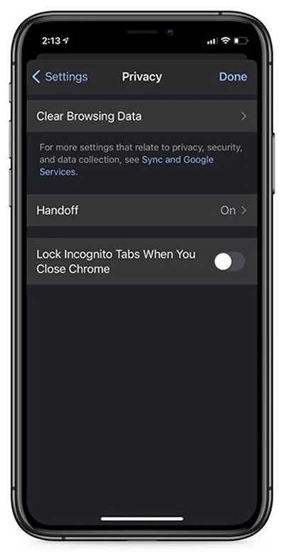 Chrome for iOS 可启用切换无痕模式时以 Face ID 解锁保护隐私(2)