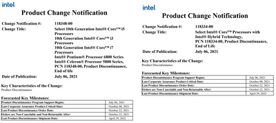 Intel正式退役Ice Lake-U、Comet Lake-U和Lakefield CPU系列(2)