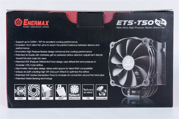 Enermax ETS-T50A-FSS AXE电竞光斧塔扇/支援230W+TDP、黑化外观设计，空冷解热好(1)