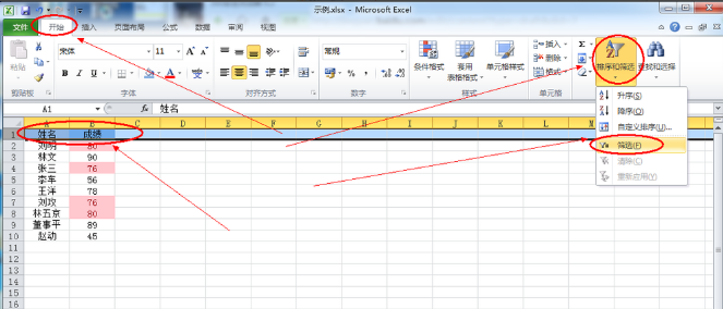 Excel中筛选功能怎么用(3)