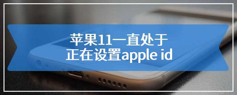 苹果11一直处于正在设置apple id