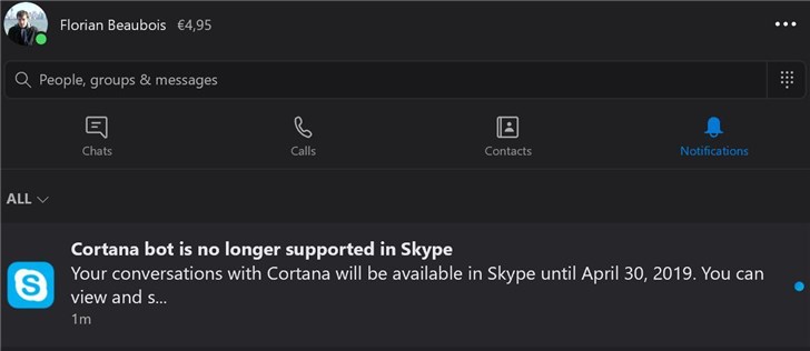 微软Skype撤销小娜机器人Cortana(1)