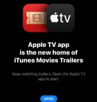 苹果停止运营 iTunes Movie Trailers 应用，搬家至 Apple TV