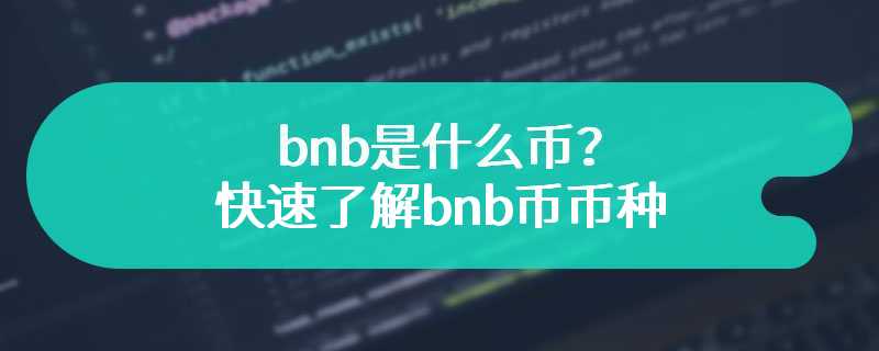 bnb是什么币？快速了解bnb币币种