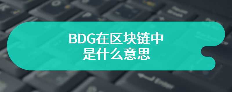 BDG在区块链中是什么意思