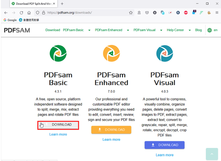 免费PDF分割与合并的软体PDFsam Basic
