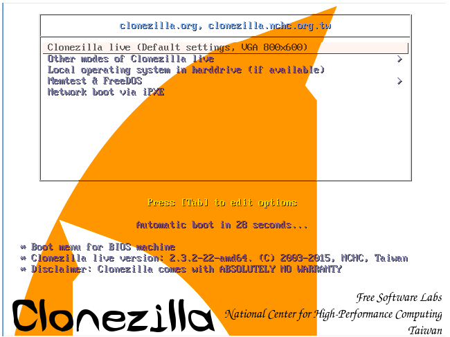 Clonezilla live还原Ubuntu 14.04