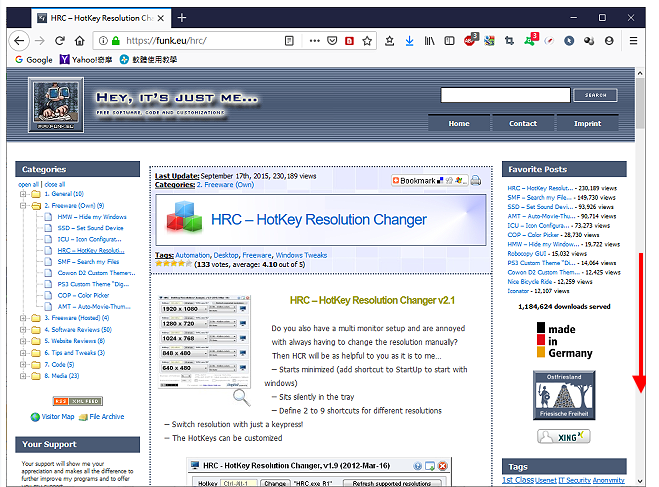 快速变更萤幕解析度的软体HotKey Resolution Changer