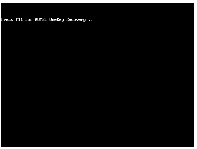 AOMEI OneKey Recovery 1.2开机还原Windowws 10